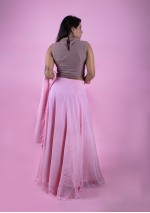  Pink Zardosi Crop Top