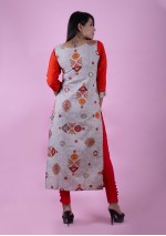  Geometric Print Straight Kurti