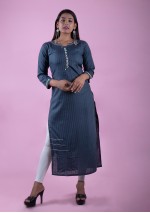  Dark Grey Straight Kurti